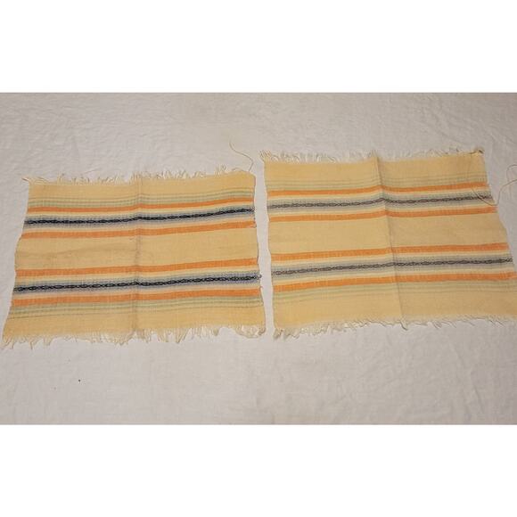 Vintage MCM Southwest Mexican Tablecloth Woven 2 Matching Napkins Fine Quality - Picture 2 of 11